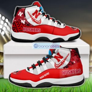 Nebraska Cornhuskers Air Jordan 11 Sneakers Custom Name Special Shoes For Fans Product Photo 1