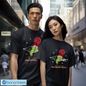 The Grinch I Hate People But I Love Philadelphia Phillies Christmas T-shirt Product Photo 4