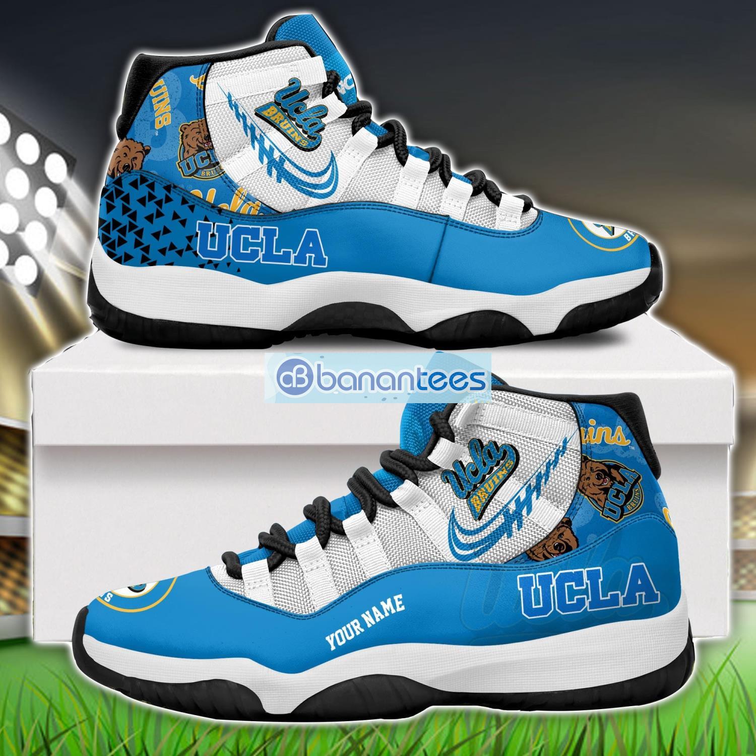 ucla bruins air jordan 11 sneakers custom name special shoes for fans image UCLA Bruins Air Jordan 11 Sneakers Custom Name Special Shoes For Fans Product Photo 1