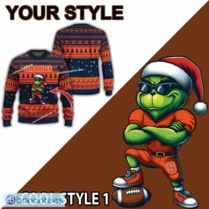 NCAA Syracuse Orange Grinch Football Ugly Sweater AOP Gift For Christmas - NCAA Syracuse Orange New Grinch Ugly Christmas Sweater Photo 2
