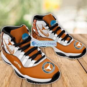 Texas Longhorns Air Jordan 11 Sneakers Custom Name Special Shoes For Fans Product Photo 3