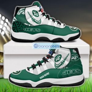 New York Jets Air Jordan 11 Sneakers Custom Name Special Shoes For Fans Product Photo 1