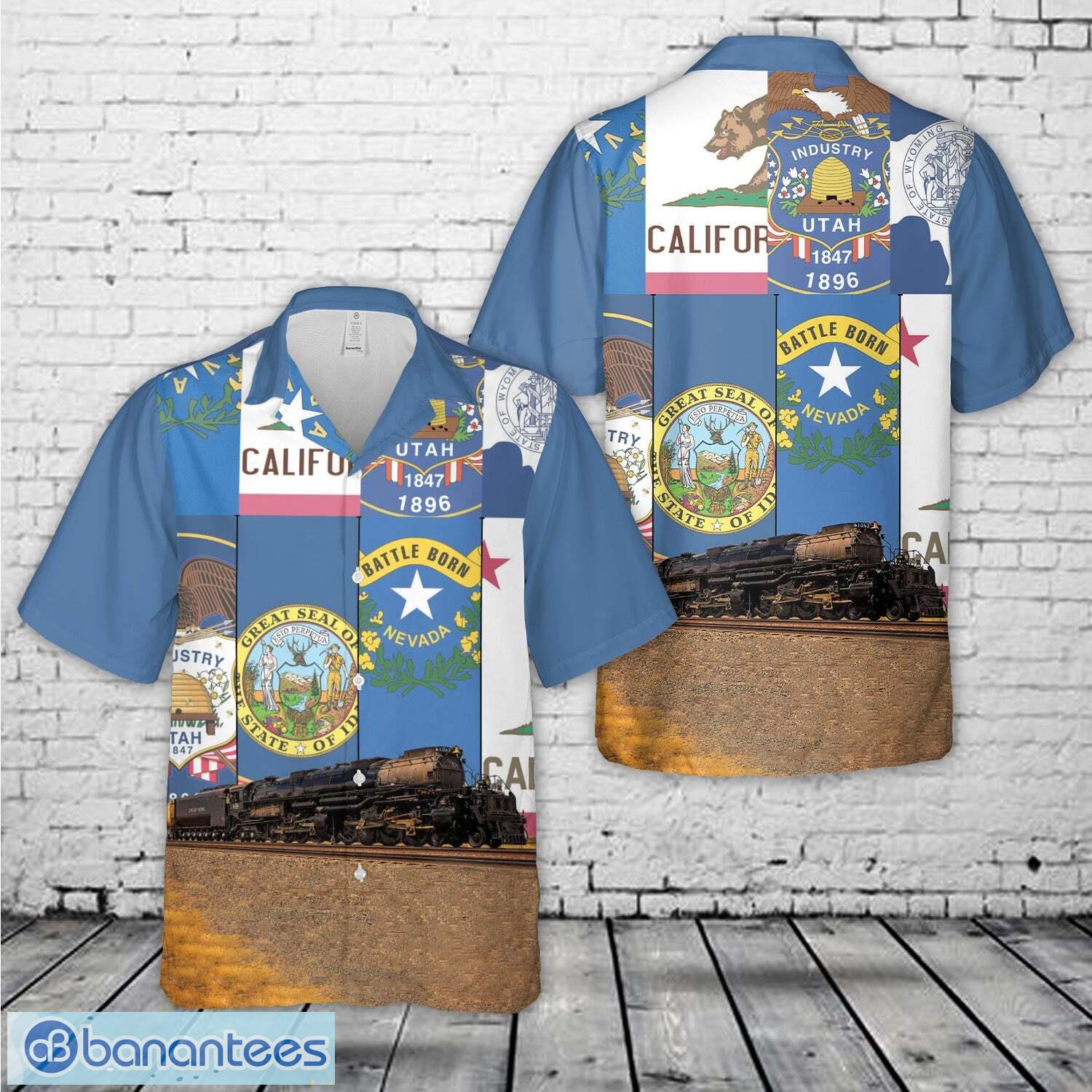 union pacific railroad big boy no 4014 hawaiian shirt image Union Pacific Railroad Big Boy No. 4014 Hawaiian Shirt - Union Pacific Railroad Big Boy No. 4014 Hawaiian Shirt-1