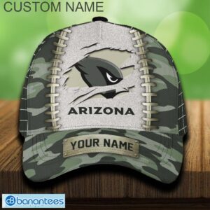 Arizona Cardinals 3D Hat And Cap Beach Design Camo Green For Fans Gift Custom Name - Arizona Cardinals 3D Hat And Cap Camo_1