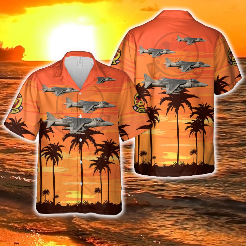 us marine corps mcdonnell douglas av 8b harrier ii plus buno 165588 vma 211 avengers hawaiian shirt summer for beach fans holidays image US Marine Corps McDonnell-Douglas AV-8B Harrier II Plus BuNo 165588 VMA-211 Avengers Hawaiian Shirt Summer For Beach Fans Holidays - 100924-082503