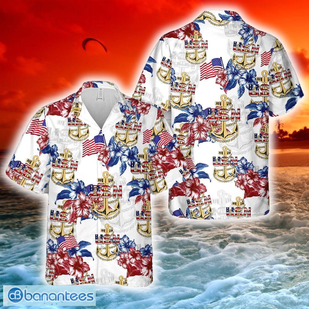 us navy anchor flag hawaiian shirt image US Navy Anchor Flag Hawaiian Shirt - US Navy Anchor Flag Hawaiian Shirt-1