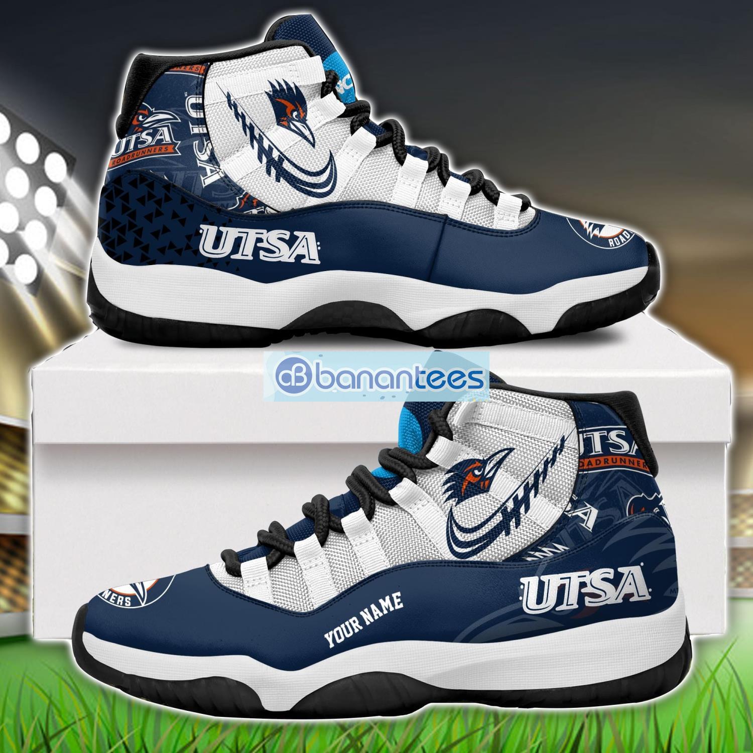 utsa roadrunners air jordan 11 sneakers custom name special shoes for fans image UTSA Roadrunners Air Jordan 11 Sneakers Custom Name Special Shoes For Fans Product Photo 1