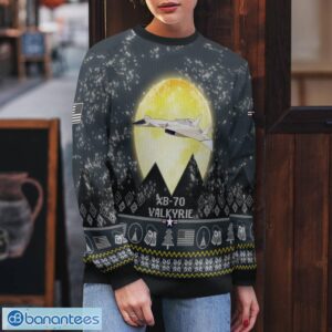 XB-70 Valkyrie XB70 3D Aircraft Moonlight Grey Ugly Christmas Sweater For Fans Product Photo 5