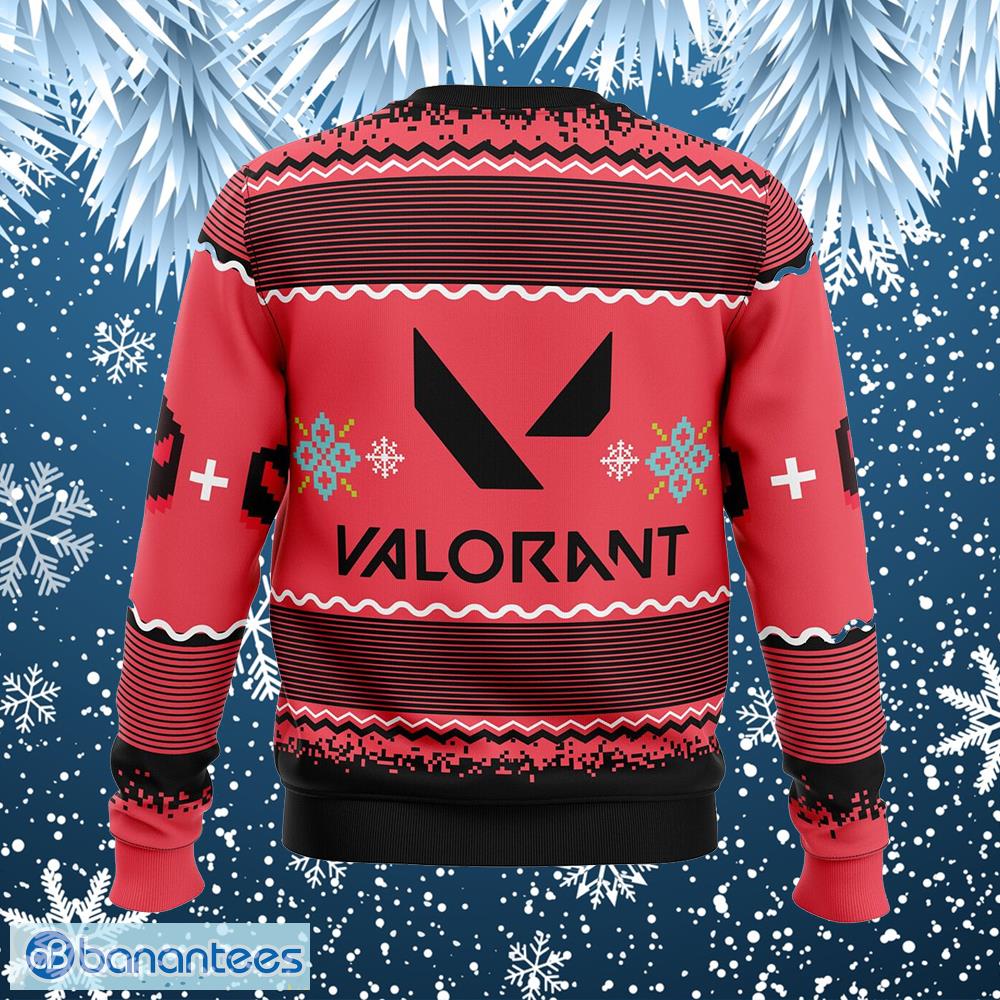valorant cosy knitted christmas sweater aop gift for men and women 1 image Valorant Cosy Knitted Christmas Sweater AOP Gift For Men And Women - Valorant Ugly Christmas Sweater Photo_2