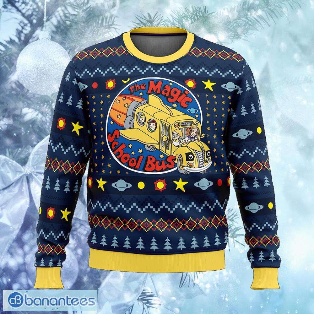 wahoo the magic school bus ornament ugly christmas sweater gift for men and women image Wahoo The Magic School Bus Ornament Ugly Christmas Sweater Gift For Men And Women - Wahoo The Magic School Bus Ugly Christmas Sweater Photo_1