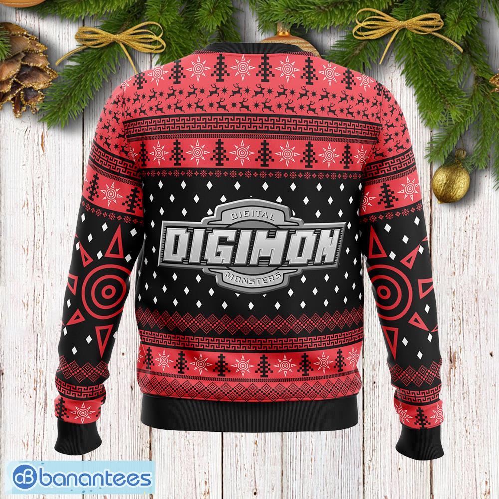 wargreymon digimon knitwear ugly christmas sweater gift for men and women 1 image Wargreymon Digimon Knitwear Ugly Christmas Sweater Gift For Men And Women - Wargreymon Digimon Ugly Christmas Sweater Photo_2