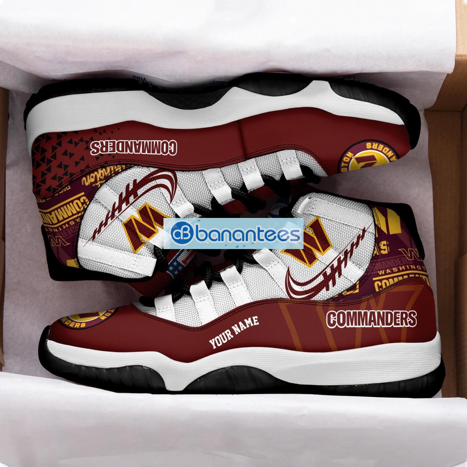 washington commanders air jordan 11 sneakers custom name special shoes for fans 1 image Washington Commanders Air Jordan 11 Sneakers Custom Name Special Shoes For Fans Product Photo 2