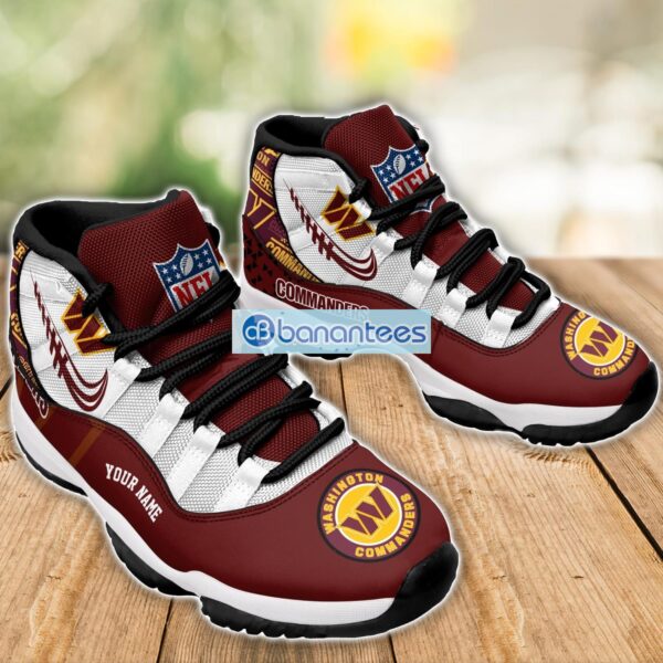 Washington Commanders Air Jordan 11 Sneakers Custom Name Special Shoes For Fans Product Photo 3