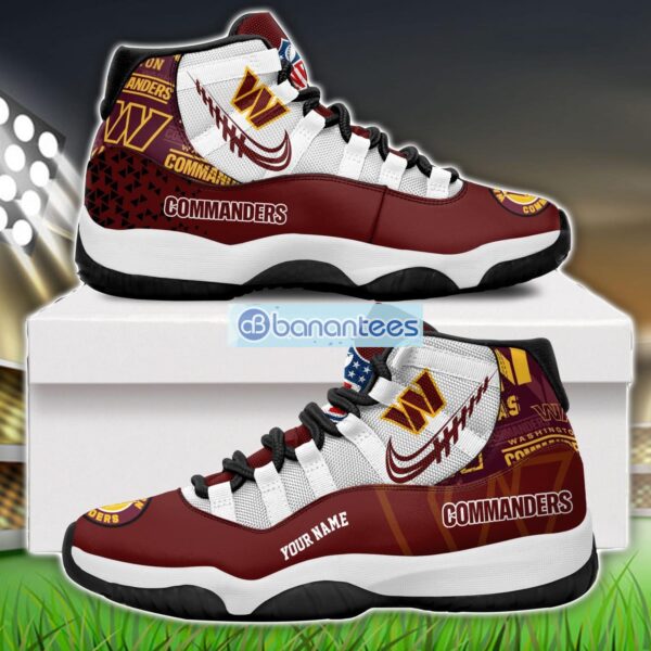Washington Commanders Air Jordan 11 Sneakers Custom Name Special Shoes For Fans Product Photo 1