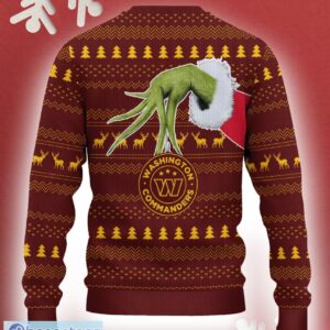 Washington Commanders Grinch Driving Funny 3D Ugly Christmas Sweater For Men Women - Washington Commanders Christmas Sweater Grinch Driving Photo 3