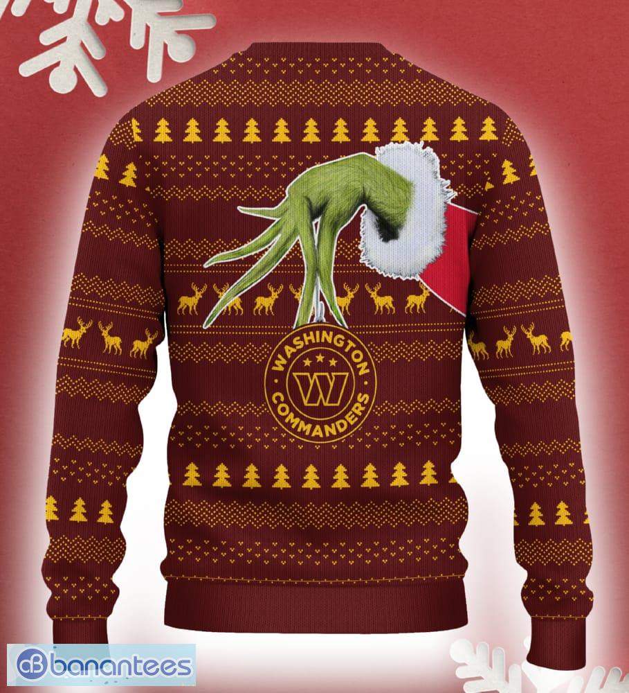 washington commanders grinch driving funny 3d ugly christmas sweater for men women 1 image Washington Commanders Grinch Driving Funny 3D Ugly Christmas Sweater For Men Women - Washington Commanders Christmas Sweater Grinch Driving Photo 3