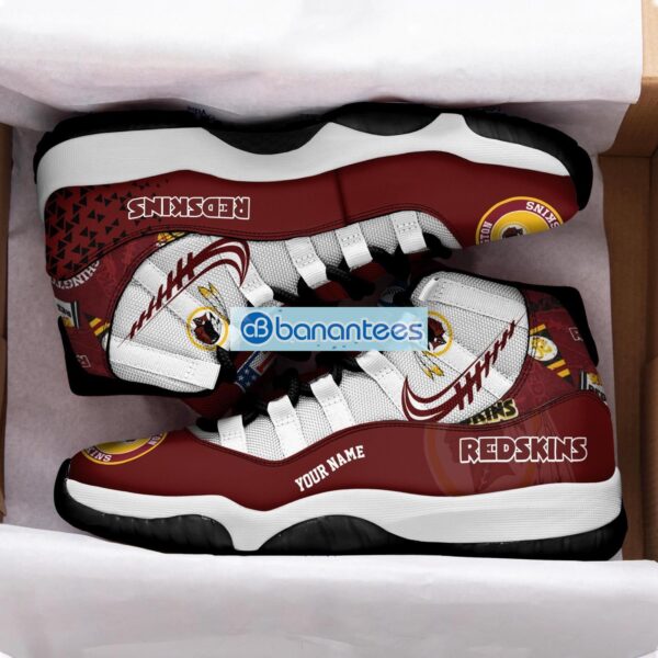 Washington Redskin Air Jordan 11 Sneakers Custom Name Special Shoes For Fans Product Photo 2