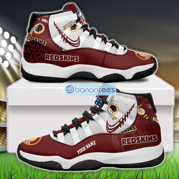 Washington Redskin Air Jordan 11 Sneakers Custom Name Special Shoes For Fans Product Photo 1
