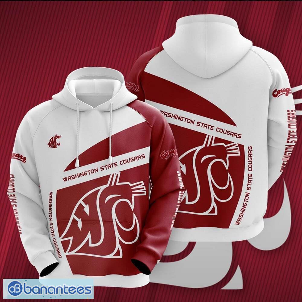 washington state cougars 3d hoodie for fans new trending all over print image Washington State Cougars 3D Hoodie For Fans New Trending All OVer Print - Washington State Cougars 3D Hoodie For Fans New Trending All OVer Print