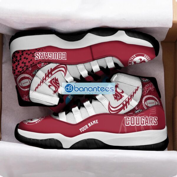 Washington State Cougars Air Jordan 11 Sneakers Custom Name Special Shoes For Fans Product Photo 2