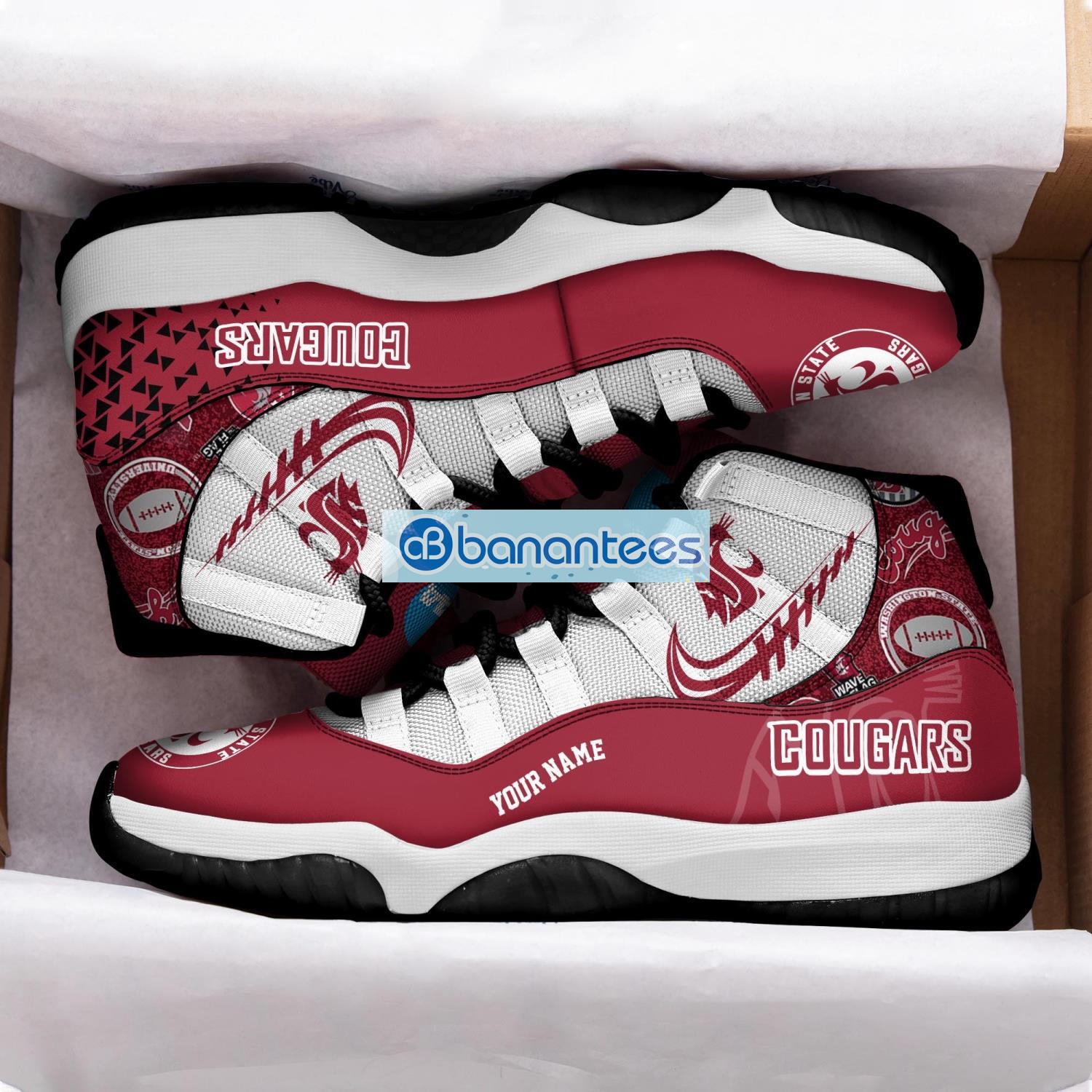 washington state cougars air jordan 11 sneakers custom name special shoes for fans 1 image Washington State Cougars Air Jordan 11 Sneakers Custom Name Special Shoes For Fans Product Photo 2