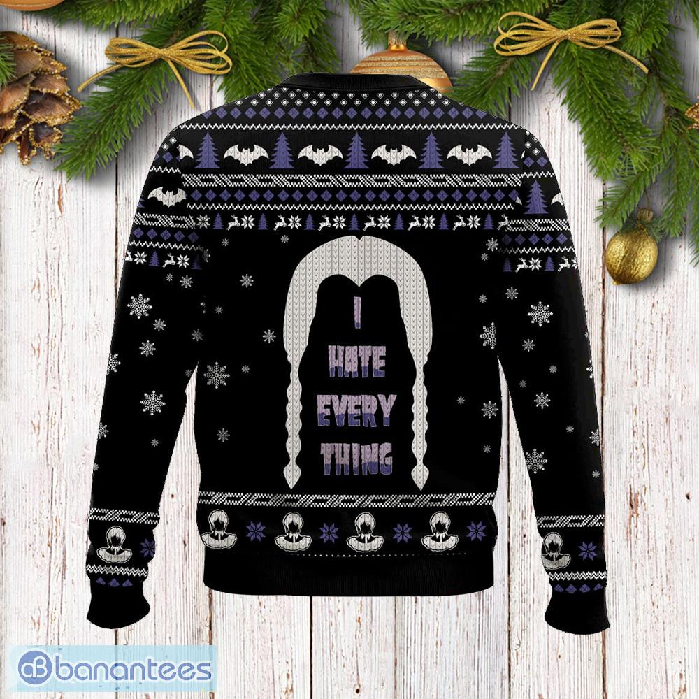 wednesday addams ugly sweater celebration ugly christmas sweater gift for adult 1 image Wednesday Addams Ugly Sweater Celebration Ugly Christmas Sweater Gift For Adult - Wednesday Addams Ugly Sweater Photo_2
