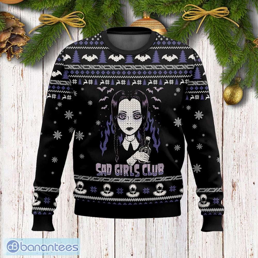 wednesday addams ugly sweater celebration ugly christmas sweater gift for adult image Wednesday Addams Ugly Sweater Celebration Ugly Christmas Sweater Gift For Adult - Wednesday Addams Ugly Sweater Photo_1