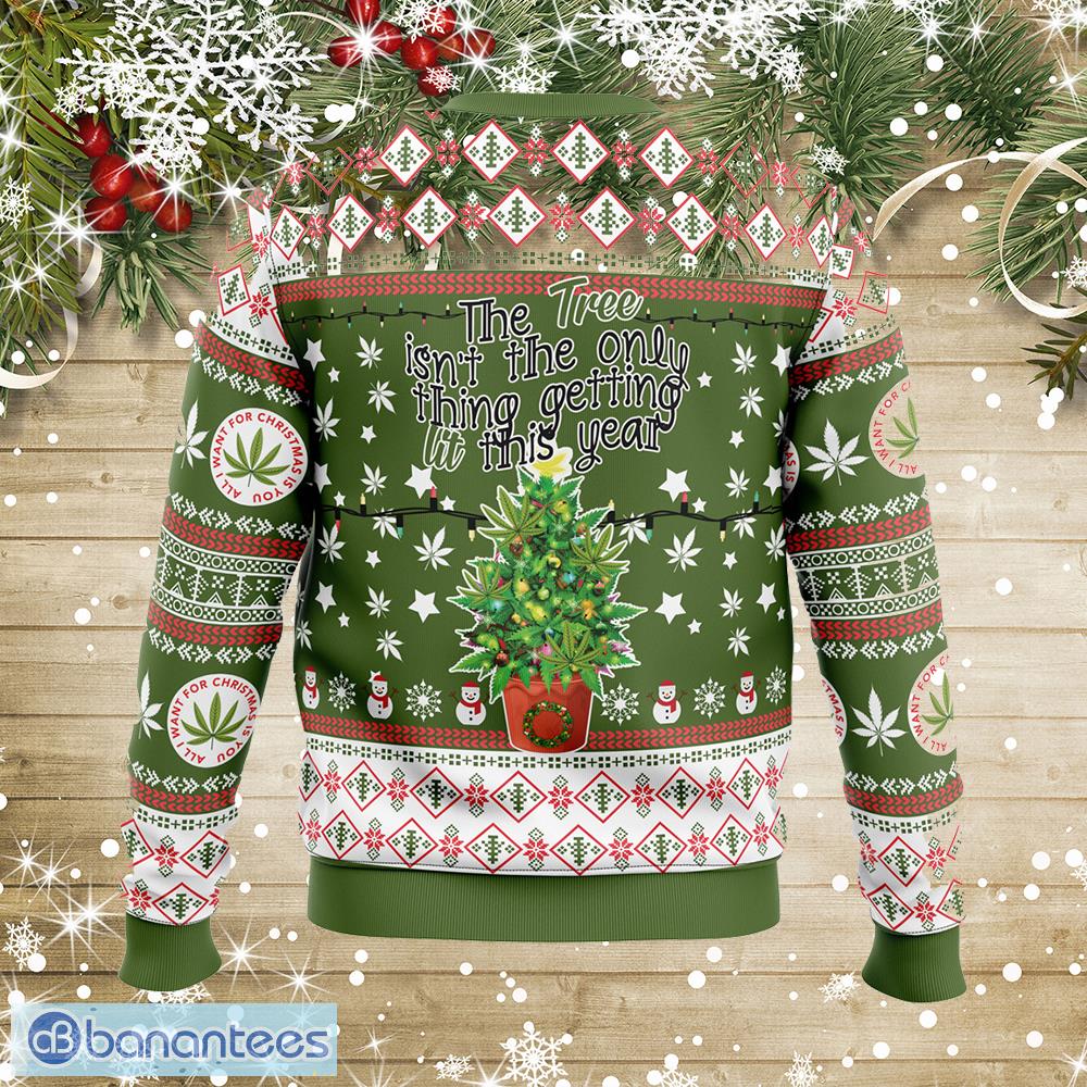 weed lit this year cold knitted christmas sweater aop gift for men and women 1 image Weed Lit This Year Cold Knitted Christmas Sweater AOP Gift For Men And Women - Weed Lit This Year Ugly Christmas Sweater Photo_2