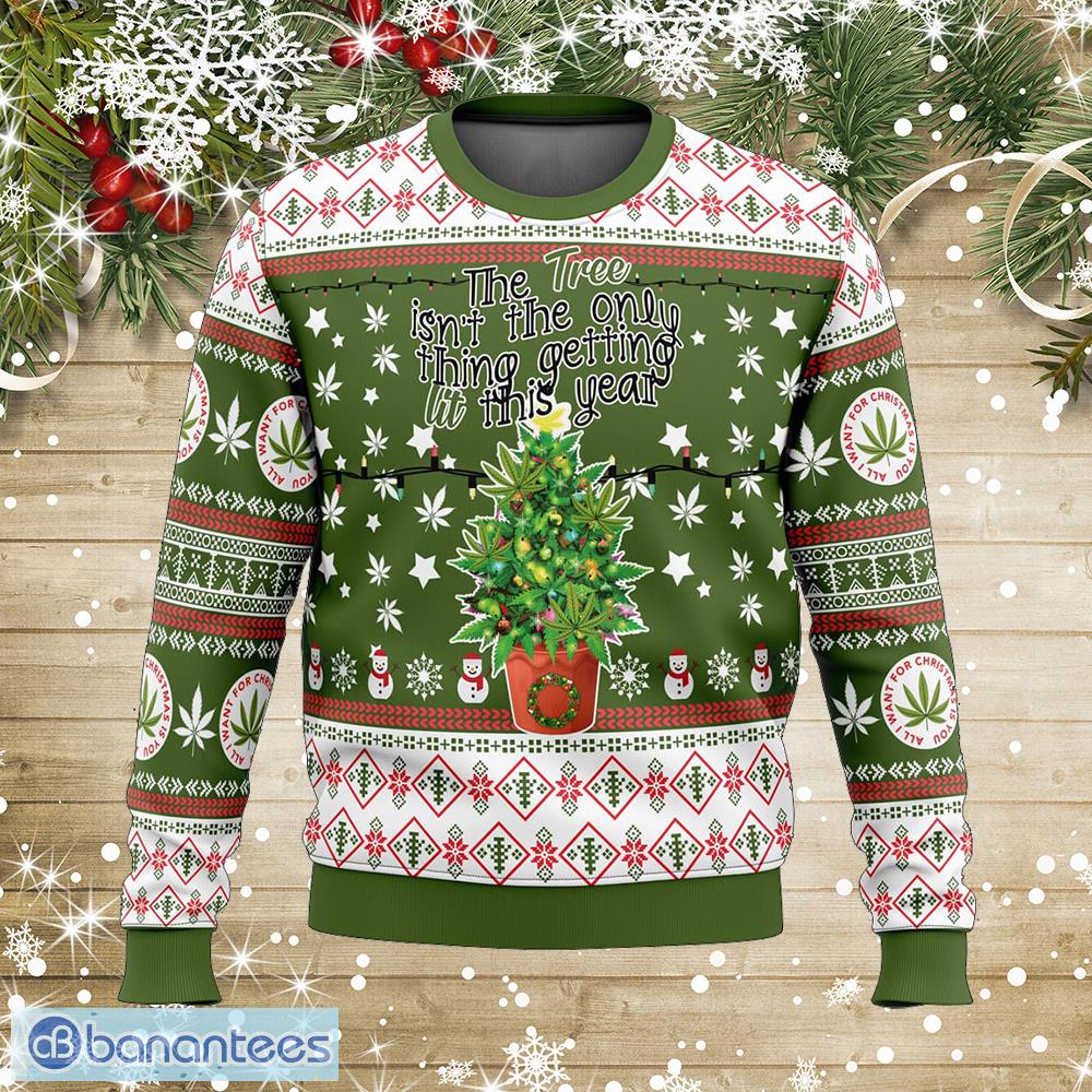 weed lit this year cold knitted christmas sweater aop gift for men and women image Weed Lit This Year Cold Knitted Christmas Sweater AOP Gift For Men And Women - Weed Lit This Year Ugly Christmas Sweater Photo_1
