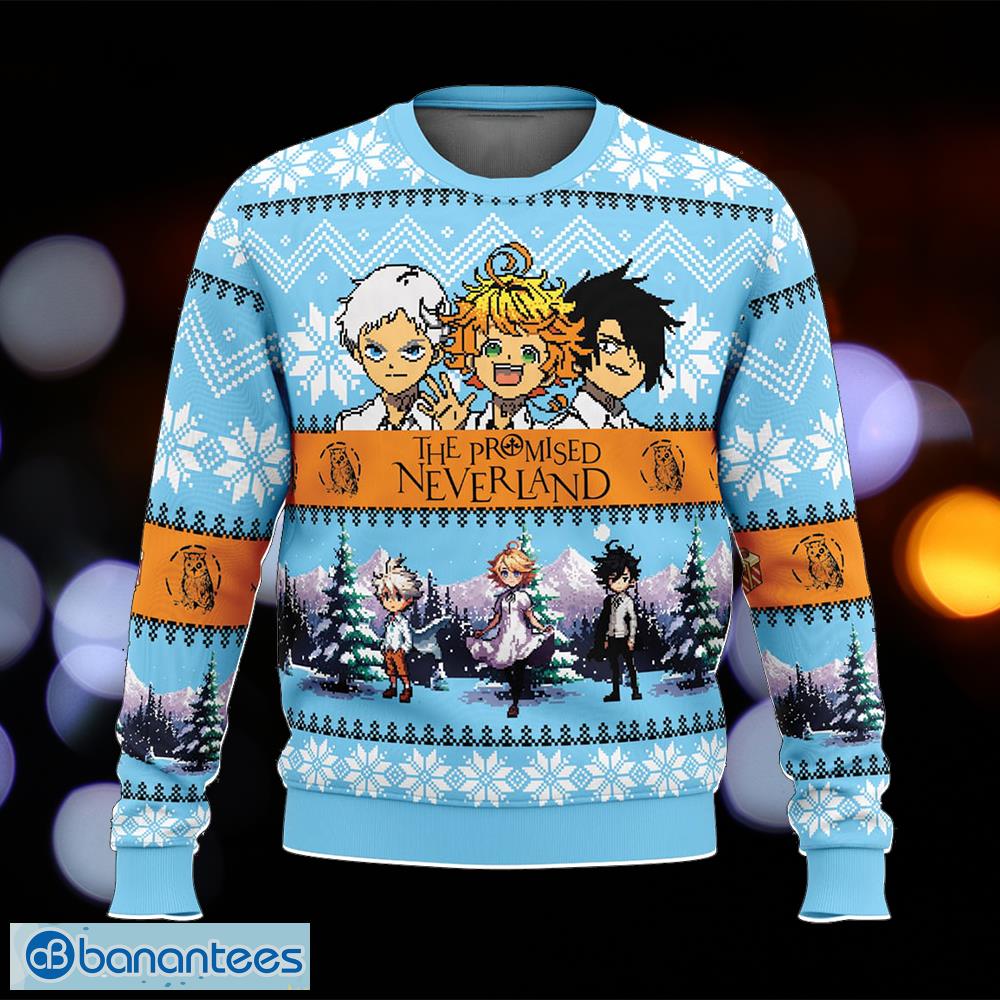 white christmas the promised neverland woven ugly xmas sweater gift for men and women image White Christmas The Promised Neverland Woven Ugly Xmas Sweater Gift For Men And Women - White Christmas The Promised Neverland Ugly Christmas Sweater Photo_1