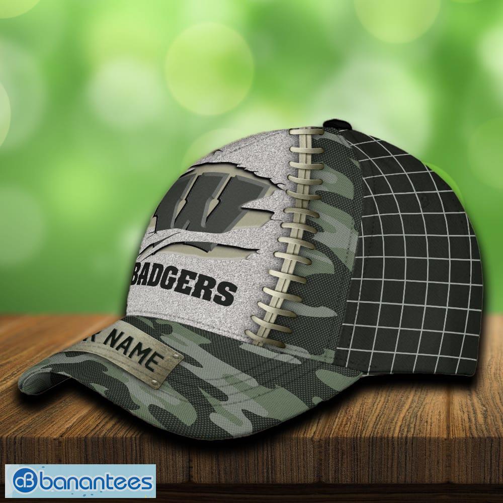 wisconsin badgers 3d hat and cap beach design camo green for fans gift custom name 1 image Wisconsin Badgers 3D Hat And Cap Beach Design Camo Green For Fans Gift Custom Name - Wisconsin Badgers 3D Hat And Cap Camo_3