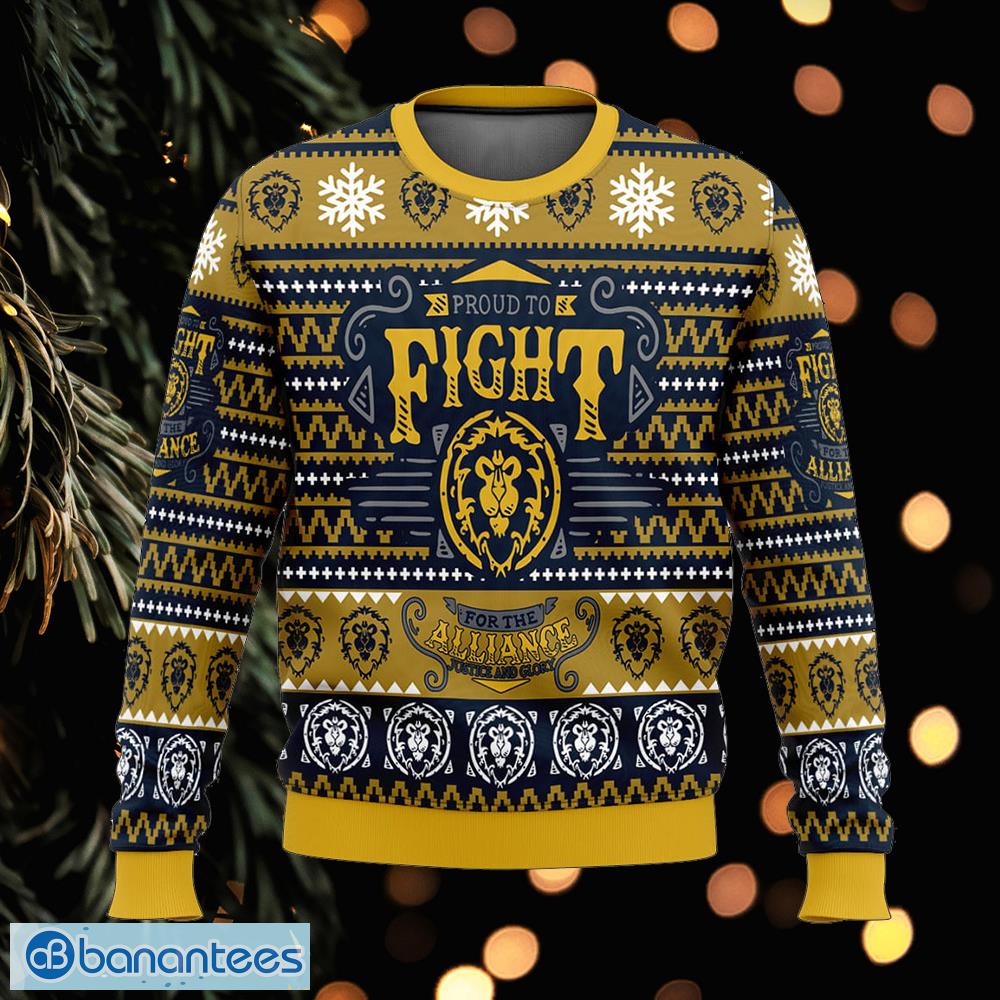 world of warcraft fight for alliance boutique ugly christmas sweater gift holidays image World Of Warcraft Fight for Alliance Boutique Ugly Christmas Sweater Gift Holidays - World Of Warcraft Fight for Alliance Ugly Christmas Sweater Photo_1