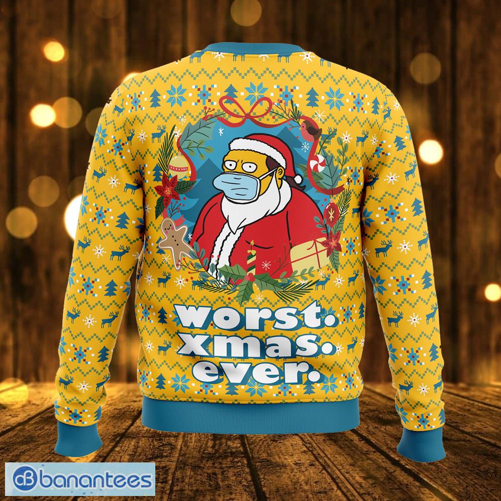 worst christmas ever simpsons wintertime knitted christmas sweater gift for adult 1 image Worst Christmas Ever Simpsons Wintertime Knitted Christmas Sweater Gift For Adult - Worst Christmas Ever Simpsons Ugly Christmas Sweater Photo_2