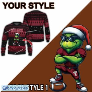 NCAA Troy Trojans Player Grinch Ugly Xmas Sweater Gift Holidays - NCAA Troy Trojans New Grinch Ugly Christmas Sweater Photo 2