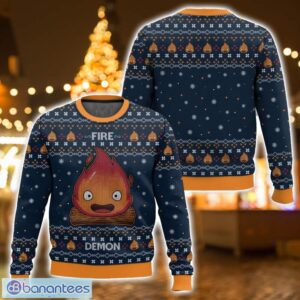 Howl’s Moving Castle, Calcifer Christmas Ugly Christmas Sweater 3D All Printed Sweater Christmas Gift Product Photo 1