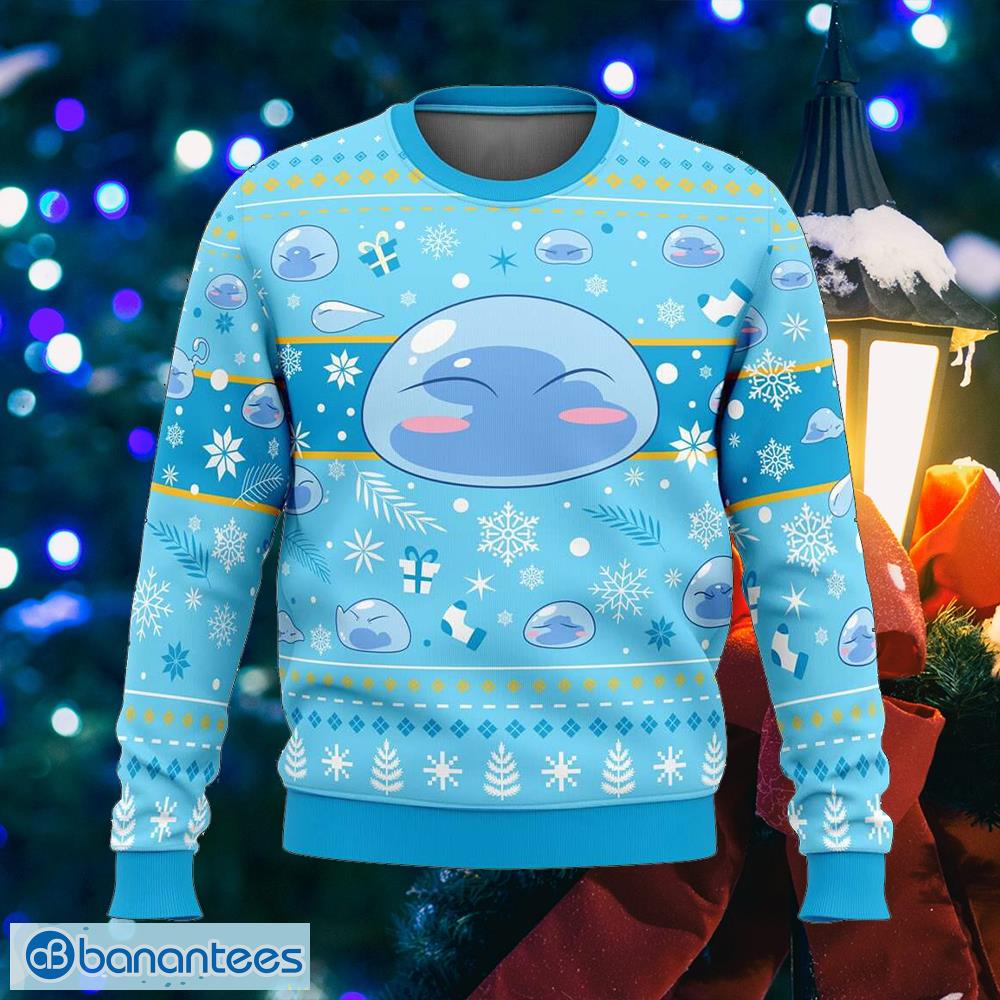 xmas slime that time i got reincarnated as a slime textile ugly christmas sweater gift for men and women image Xmas Slime That Time I Got Reincarnated as a Slime Textile Ugly Christmas Sweater Gift For Men And Women - Xmas Slime That Time I Got Reincarnated as a Slime Ugly Christmas Sweater Photo_1