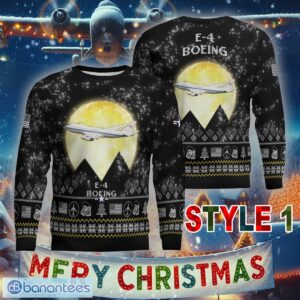 Aircraft Moonight Boeing E-4 E4 Ugly 3D Sweater Gift For Christmas - Boeing E-4 E4 Aircraft Moonlight Ugly Christmas Sweater_6