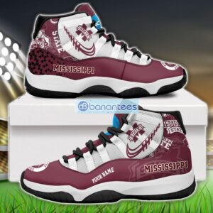Mississippi State Bulldogs Air Jordan 11 Sneakers Custom Name Special Shoes For Fans Product Photo 1