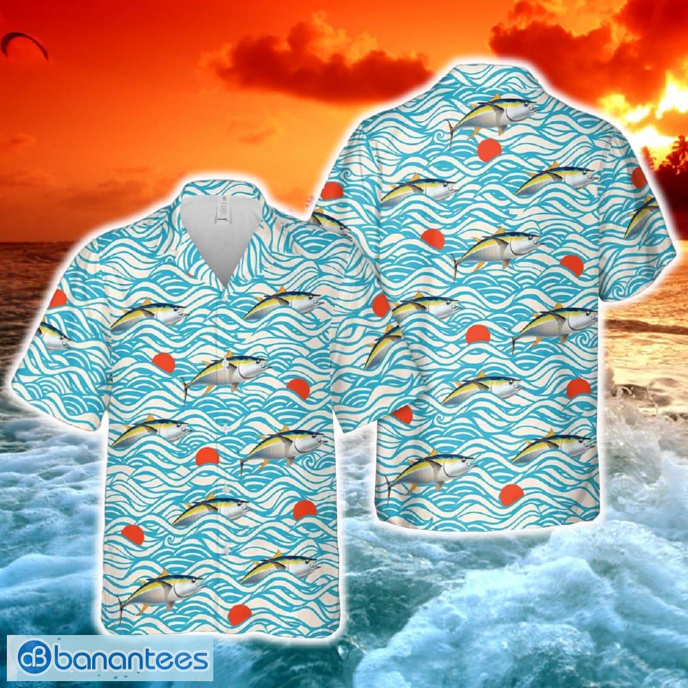 Yellowfin Tuna Jumping Hawaiian Shirt Banantees Yellowfin Tuna Jumping Hawaiian Shirt Banantees