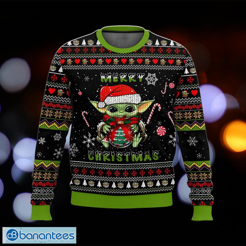 yoda ugly sweater december knitted christmas sweater aop gift for men and women image Yoda Ugly Sweater December Knitted Christmas Sweater AOP Gift For Men And Women - Yoda Ugly Sweater Photo_1