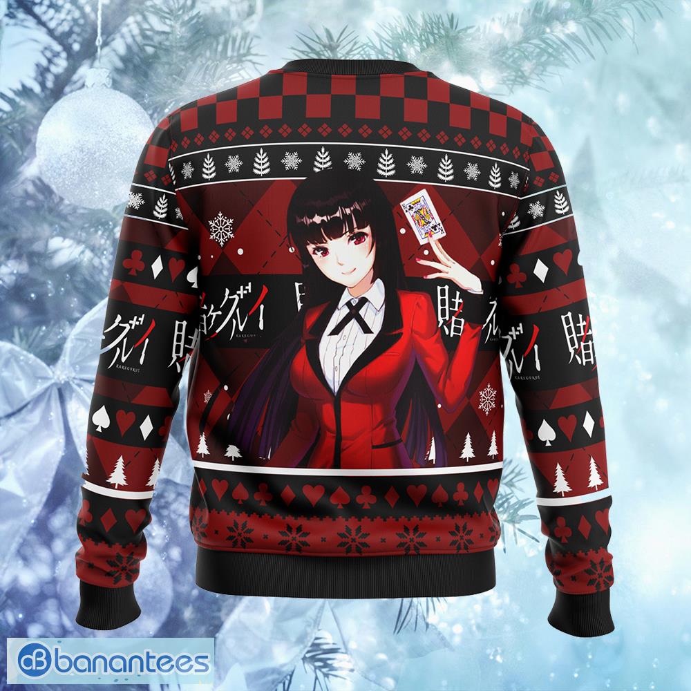 yumeko kakegurui style ugly christmas sweater gift holidays 1 image Yumeko Kakegurui Style Ugly Christmas Sweater Gift Holidays - Yumeko Kakegurui Ugly Christmas Sweater Photo_2