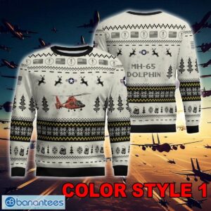 Aircraft MH-65 Dolphin HH-65 MH65 HH65 Limited Edition Aircraft Xmas Ugly Sweater Gift For Men And Women - Aircraft MH-65 Dolphin HH-65 MH65 HH65 Ugly Sweater AOP Gift Christmas Photo 1