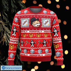 Christmas Monopoly Board Games Candlelight Knitted Christmas Sweater Gift For Adult - Christmas Monopoly Board Games Ugly Christmas Sweater Photo_1