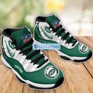 New York Jets Air Jordan 11 Sneakers Custom Name Special Shoes For Fans Product Photo 3