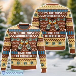 Augustiner Bräu It’s the Most Wonderful time for a Beer AOP Ugly Christmas Sweater Gift For Family Chrismas Gift Product Photo 1
