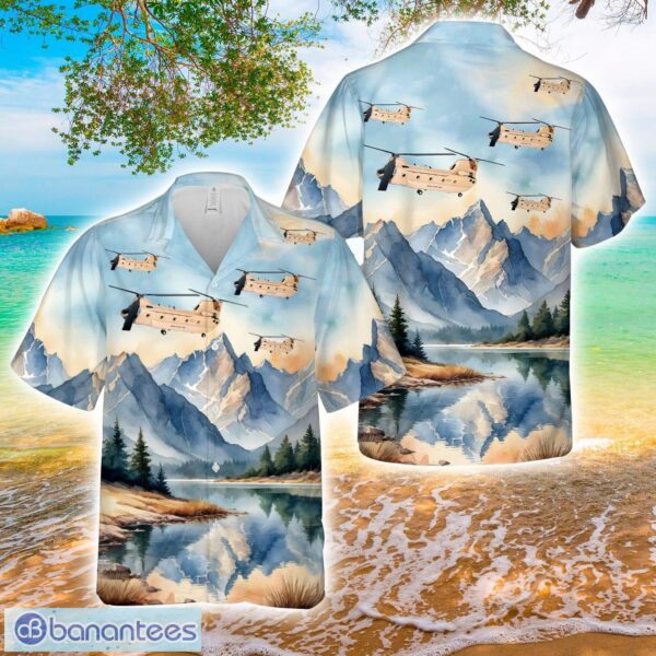 3-82nd General Support Aviation Battalion 'Flippers' North CH-47 Hawaiian Shirt Product Photo 1