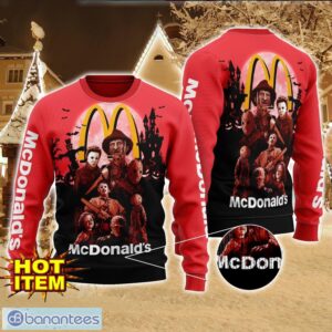 McDonald's Horror Halloween Night All Over Print Sweater Halloween Sweater Gift Ideas Product Photo 1