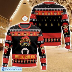Hulk Rules Hulk Hogan WWE Ugly Christmas Sweater Christmas Gift For Family Holiday Gift Product Photo 1