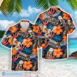 Barn Owl Hawaiian Shirt Beach Shirt Product Photo 1