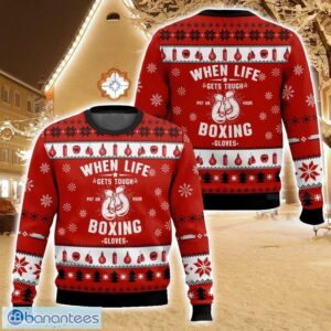 Put on Boxing Gloves Ugly Christmas Sweater For Men And Women Christmas Holiday Gift Family Gift Product Photo 1